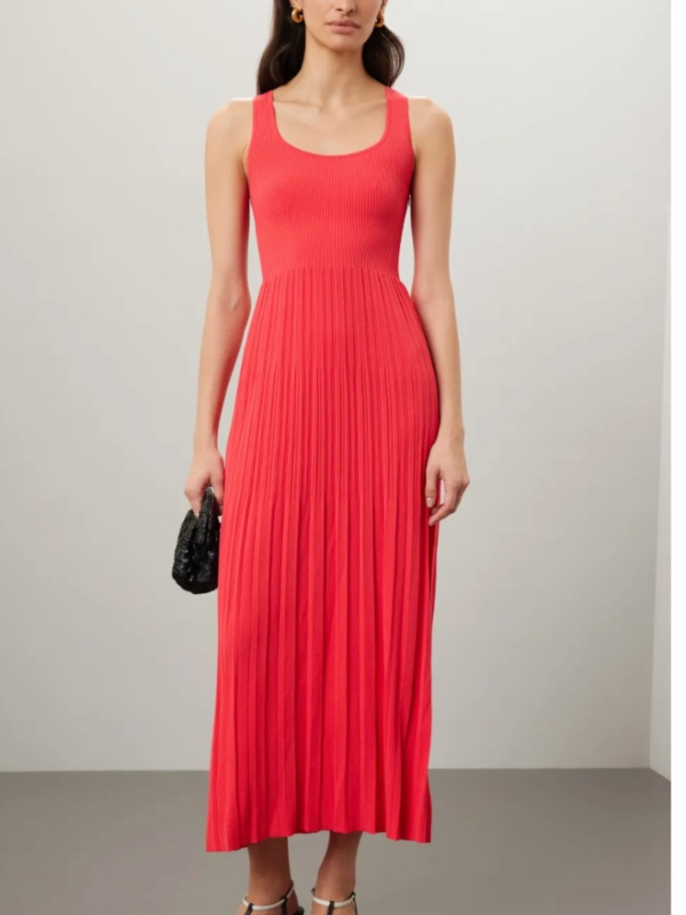 MICHAEL KORS Ribbed Tank Dress in Red - Size Small